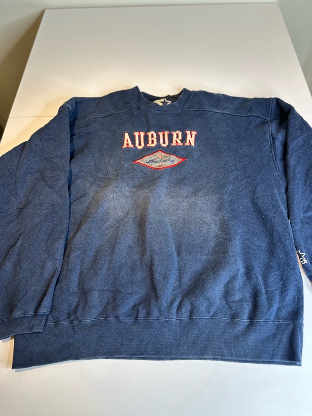STARTER Auburn Embroidered Navy Crewneck